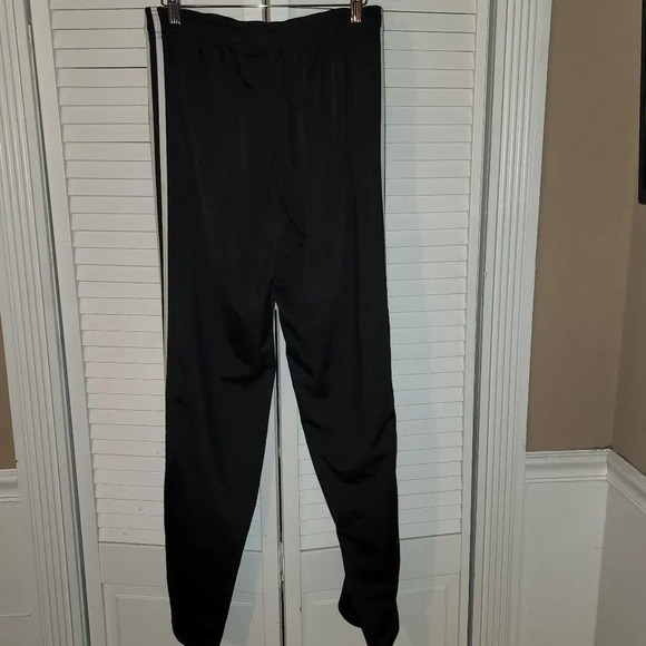 Adidas Mens Black Triple Stripe Track Pants Medium - Picture 2 of 4